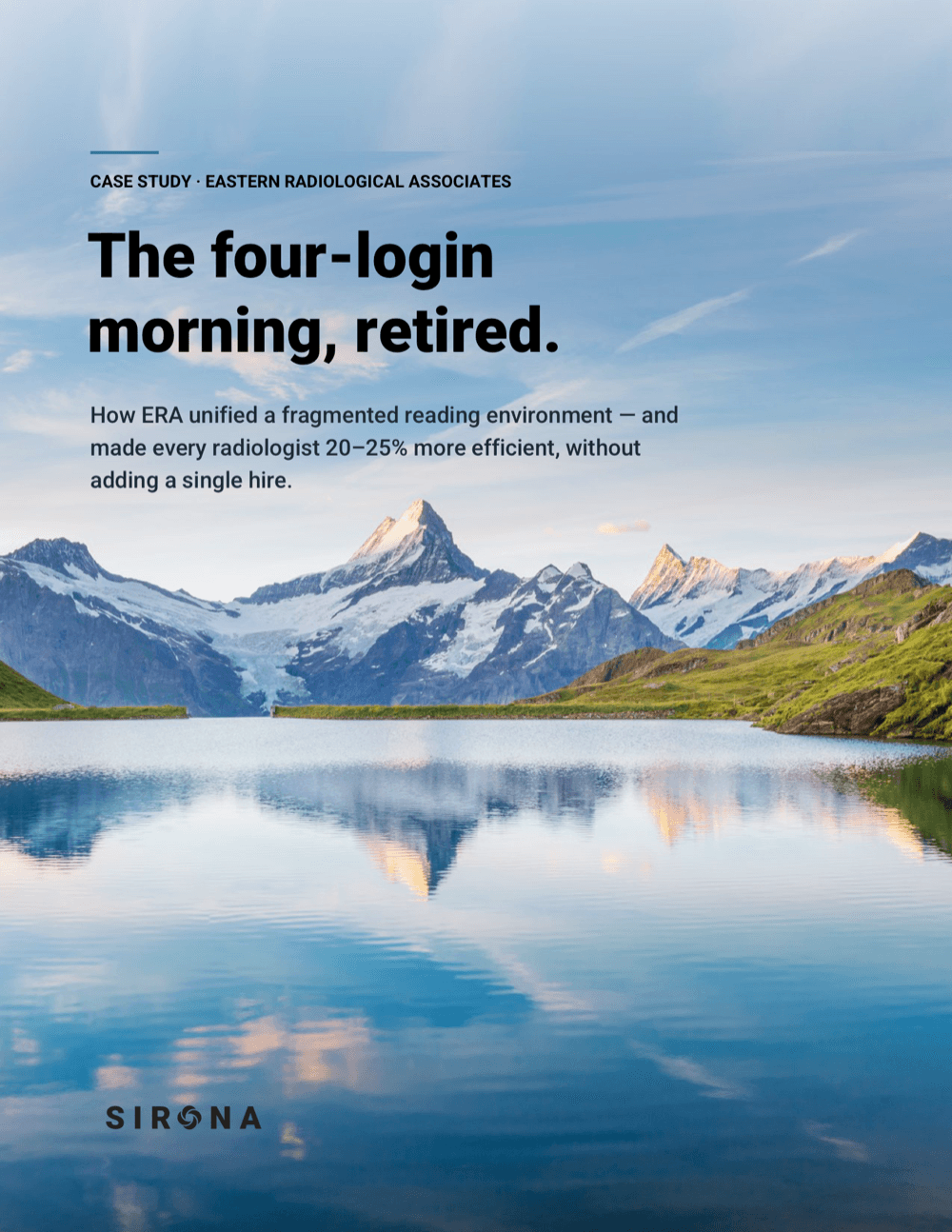 Sirona + ERA Efficiency Case Study — cover