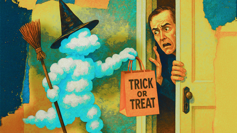 The cloud in costume